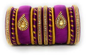 Kepler Fashion Elegant Multicolour Silk Thread Bangle Set For Girls And Women "Pack Of 14" 1