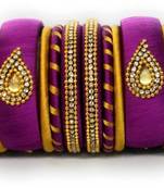 Kepler Fashion Elegant Multicolour Silk Thread Bangle Set For Girls And Women "Pack Of 14"