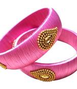Kepler Fashion Stylish Silk Thread Bangle For Girls And Women "Pack Of 2"