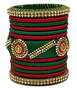 Kepler Fashion Silk Thread Bagle Set For Girls And Women "Pack Of 13Pcs"