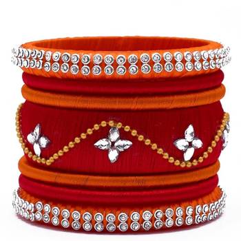 Kepler Fashion Handmade Silk Thread Bangle Set For Girls And Women "Pack  Of 7Pcs" 1
