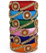 Kepler Fashion Silk Thread Bangle Set For Girls And Women "Pack Of 6Pcs"