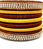 Handimade  Multi Colour Silk Thread Bangle Set For Partwear And Occasion For Girls And Women "Pack Of 7Pcs"