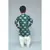 Green printed cotton silk boys dhoti kurta