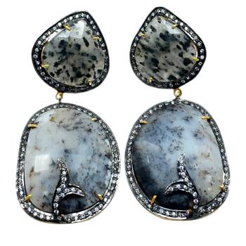 Multicolor Agate Earrings 1