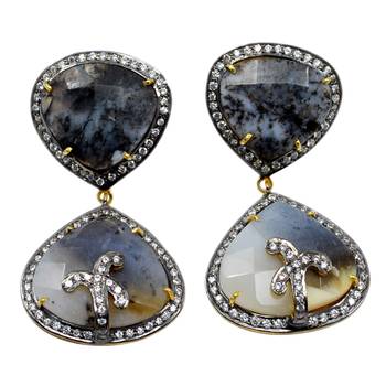 Multicolor Agate Earrings 1