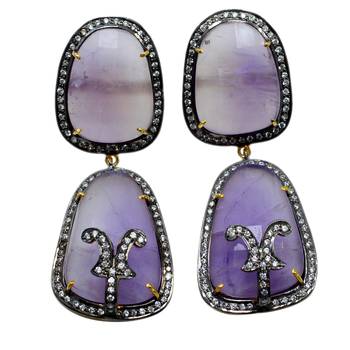 Multicolor Amethyst   Earrings 1