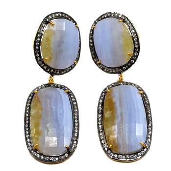 Multicolor Agate Earrings 1