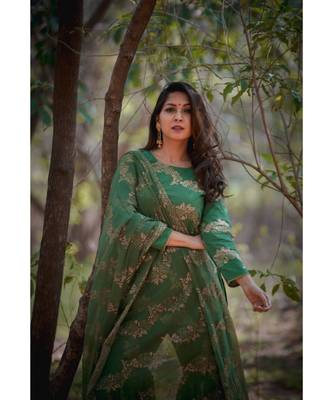 Bottle green sharara set 2