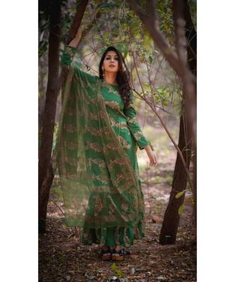 Bottle green sharara set 3