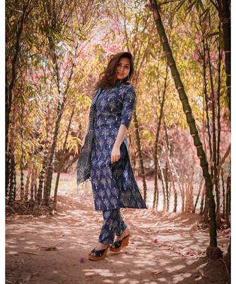 Bagru Print Indigo Suit Set 2