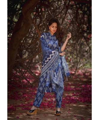 Bagru Print Indigo Suit Set 3
