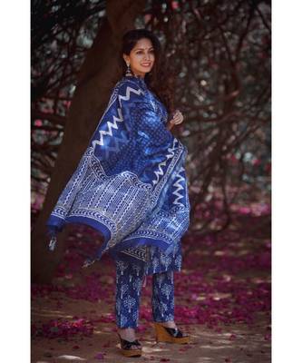 Bagru Print Indigo Suit Set 4