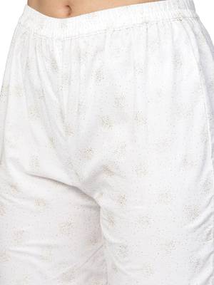 White printed cotton kurti 3