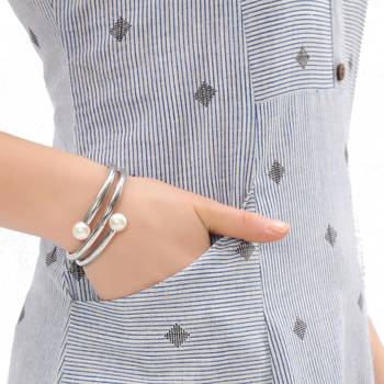 Blue printed cotton kurti 5