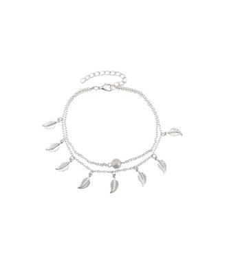 Ferosh Leaves Tassel Anklet 1