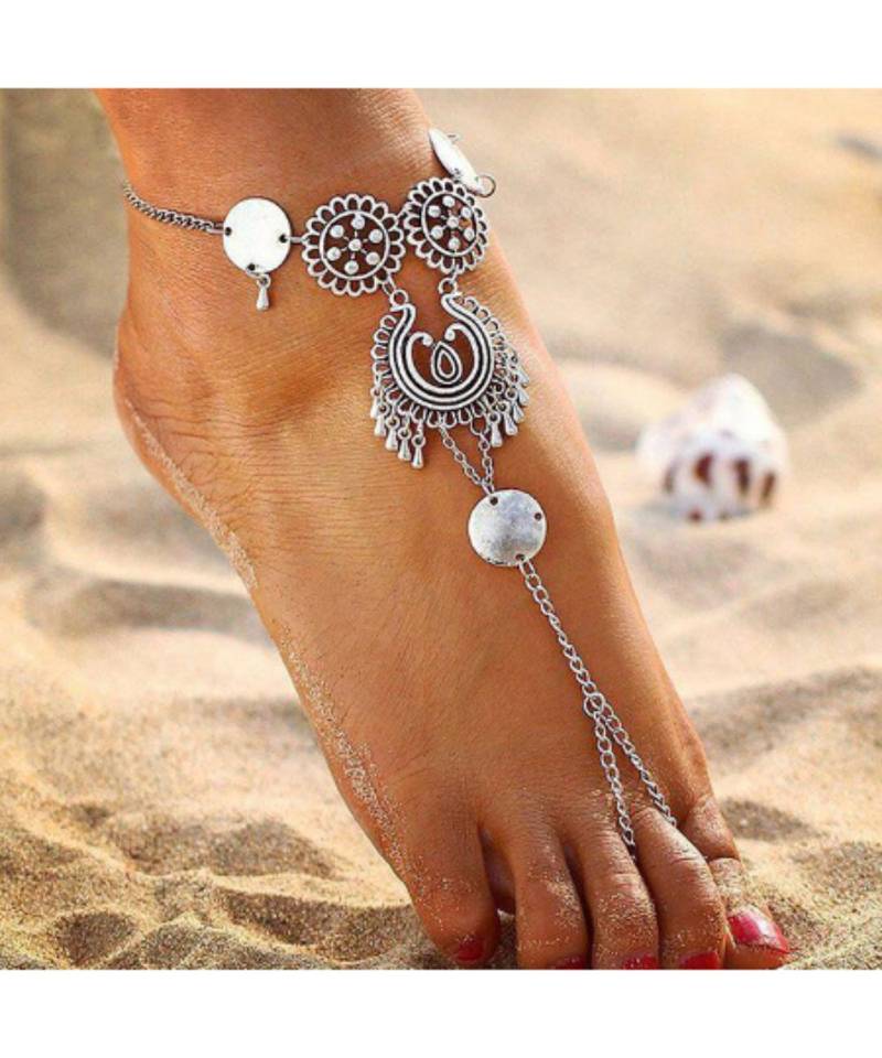 Ferosh Vintage Flower Anklet