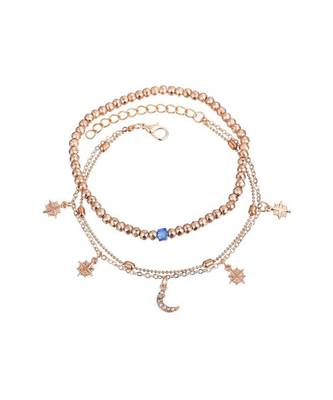 Ferosh Beaded Charms Anklet - 2 Pcs Set 1