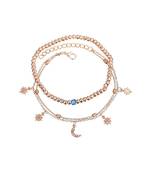 Ferosh Beaded Charms Anklet - 2 Pcs Set