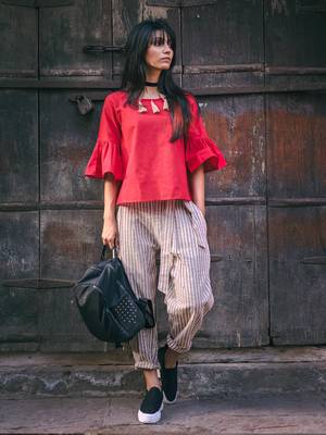 Fantasy Waist Tie Up Casual Pant 1