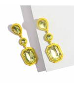 Ferosh Giallo Crystal Drop Earrings