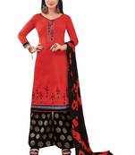 Light Red Banarasi Cotton Embroidered Jacquard palazzo Bottom