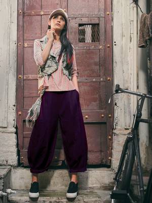 Fantasy Purple Dhoti Style Top Bottom Set 1