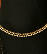 White zircon  waist-belt