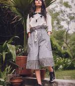 Fantasy Khadi Grey Calf Length Pant Pair