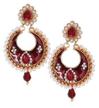 Maroon Chandbali 1