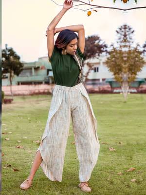 Deep Green Top And Petal Pant Pair 1