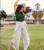 Deep Green Top And Petal Pant Pair