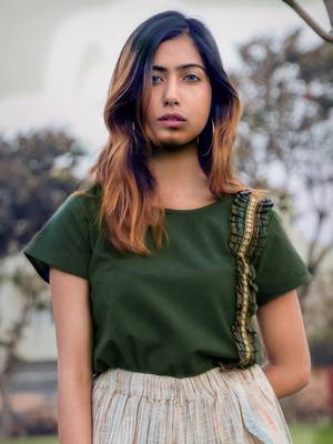 Deep Green Top And Petal Pant Pair 2