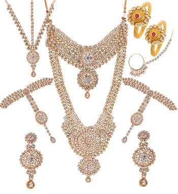 Bridal Kundan Stone Jewelry Set - Wedding Necklace & Accessories 2