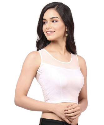 Silver Shimmer Stretchable Readymade Blouse For Women 3