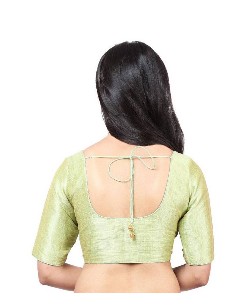 Women's Pista Colour Pure Silk Readymade Blouse main image 1