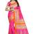 Pink printed bhagalpuri saree with blouse