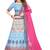 Multicolor Embroidered Silk Semi Stitched Lehenga