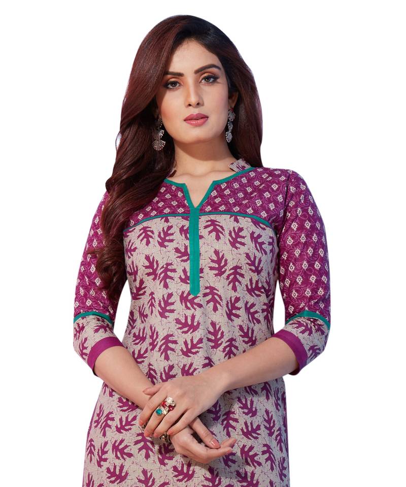 grey printed kurti