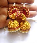 Gold Agate Danglers Drops