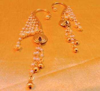 Gold Agate Danglers Drops 1