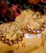 Gold Agate Danglers Drops