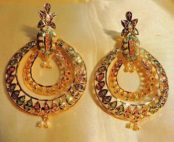 Gold Agate Danglers Drops 1