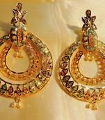 Gold Agate Danglers Drops