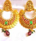 Gold Agate Danglers Drops