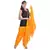 Yellow cotton indian readymade salwar kameez with dupatta
