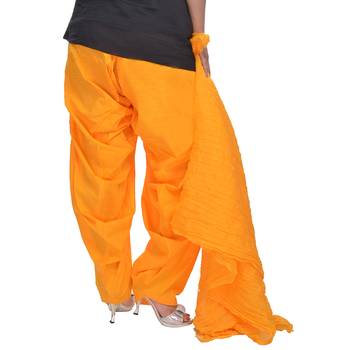 Yellow cotton indian readymade salwar kameez with dupatta 3