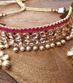 Ruby Stone Kundan Wedding Women Necklace Sets