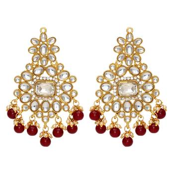 Maroon danglers-drops 1