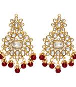 Maroon danglers-drops